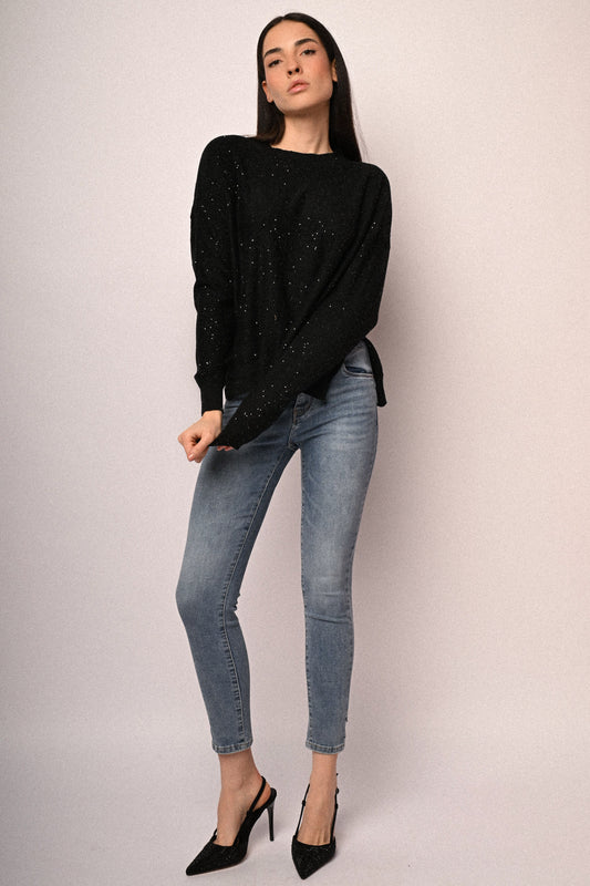 Glitter skinny jeans