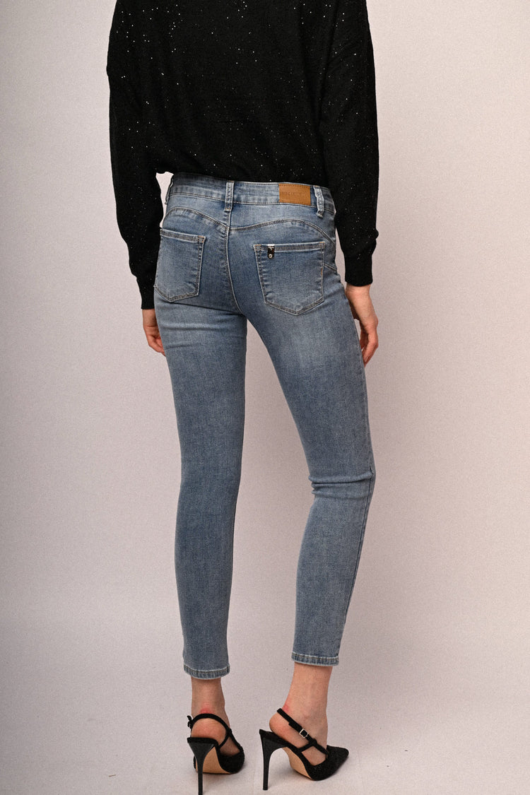 Glitter skinny jeans