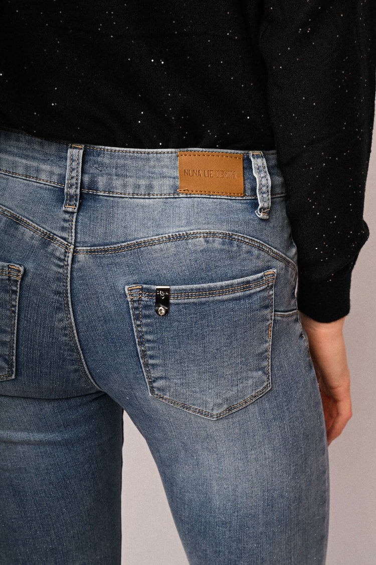 Glitter skinny jeans