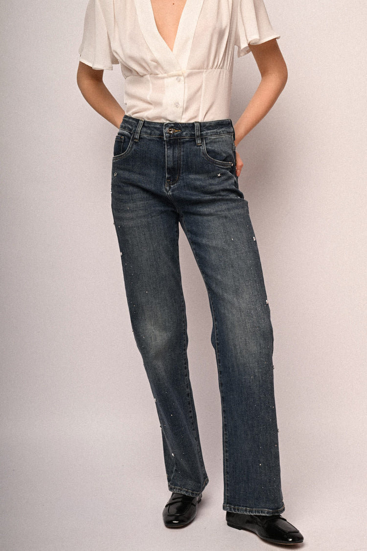 Star & Rhinestone embellished jeans