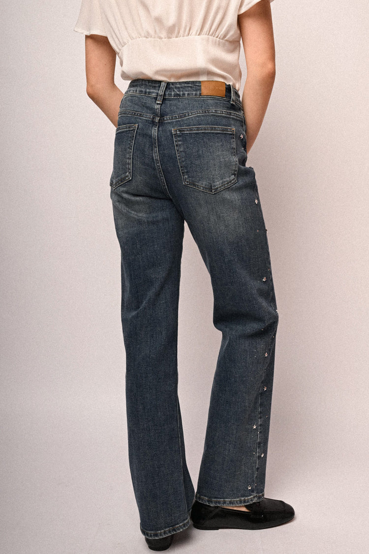 Star & Rhinestone embellished jeans