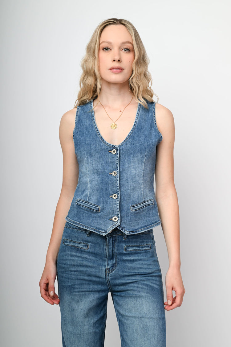 Denim vest