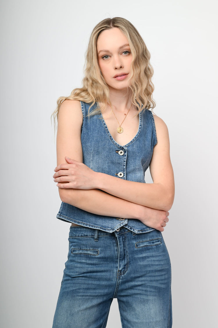 Denim vest