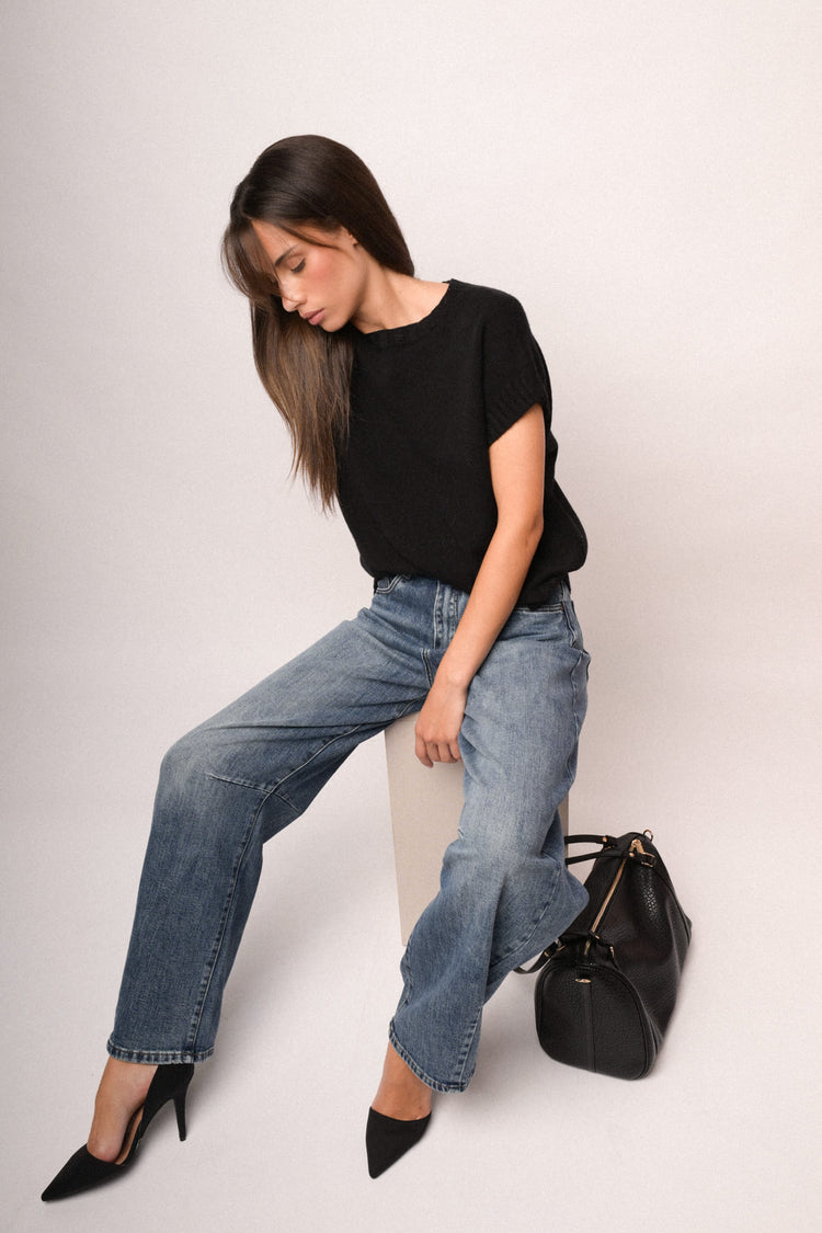 Jeans mom scuro