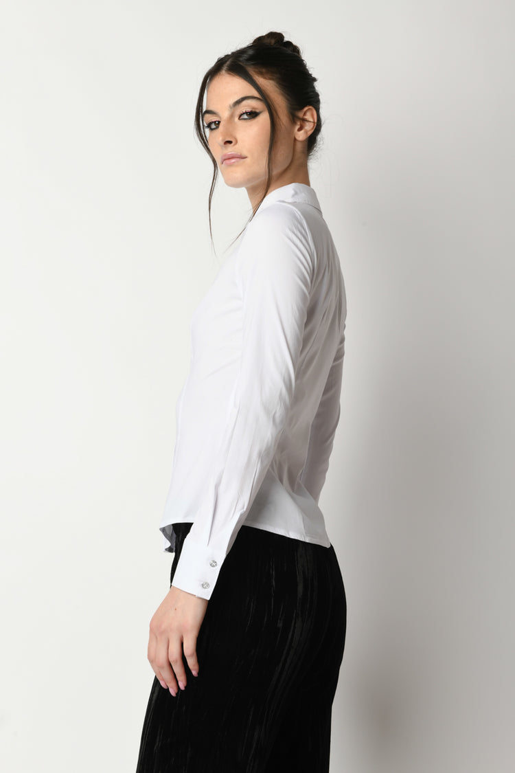 Crystal-embellished shirt