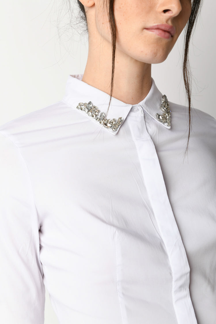 Crystal-embellished shirt