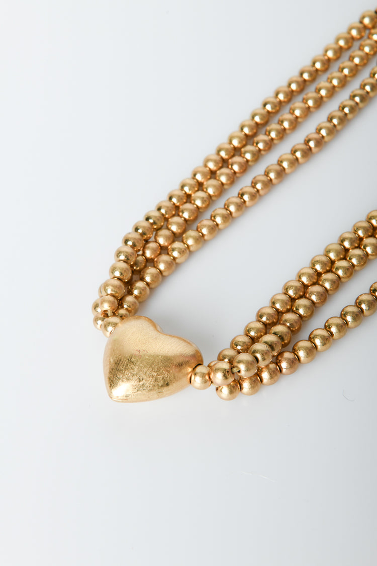 Heart and beads necklace