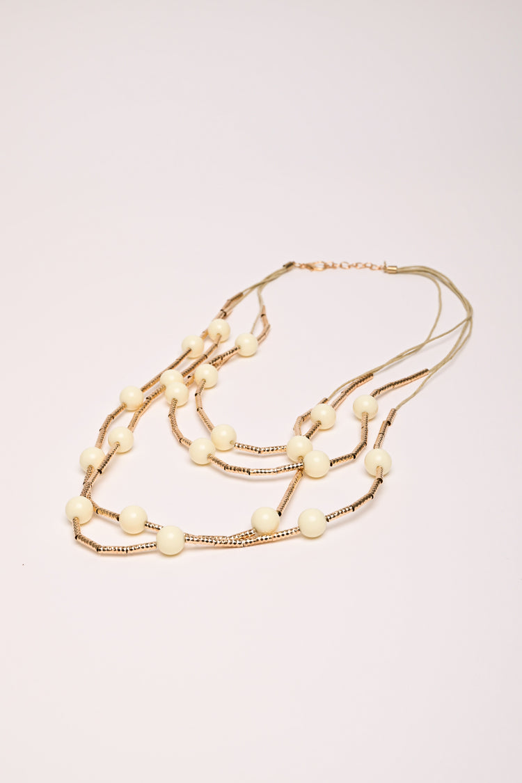Beads multi-strand necklace