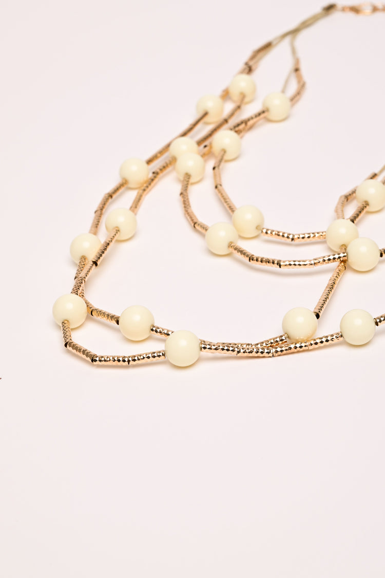 Beads multi-strand necklace