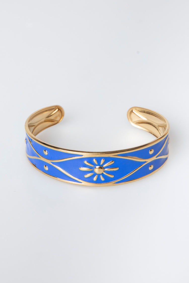 Enameled rigid bracelet