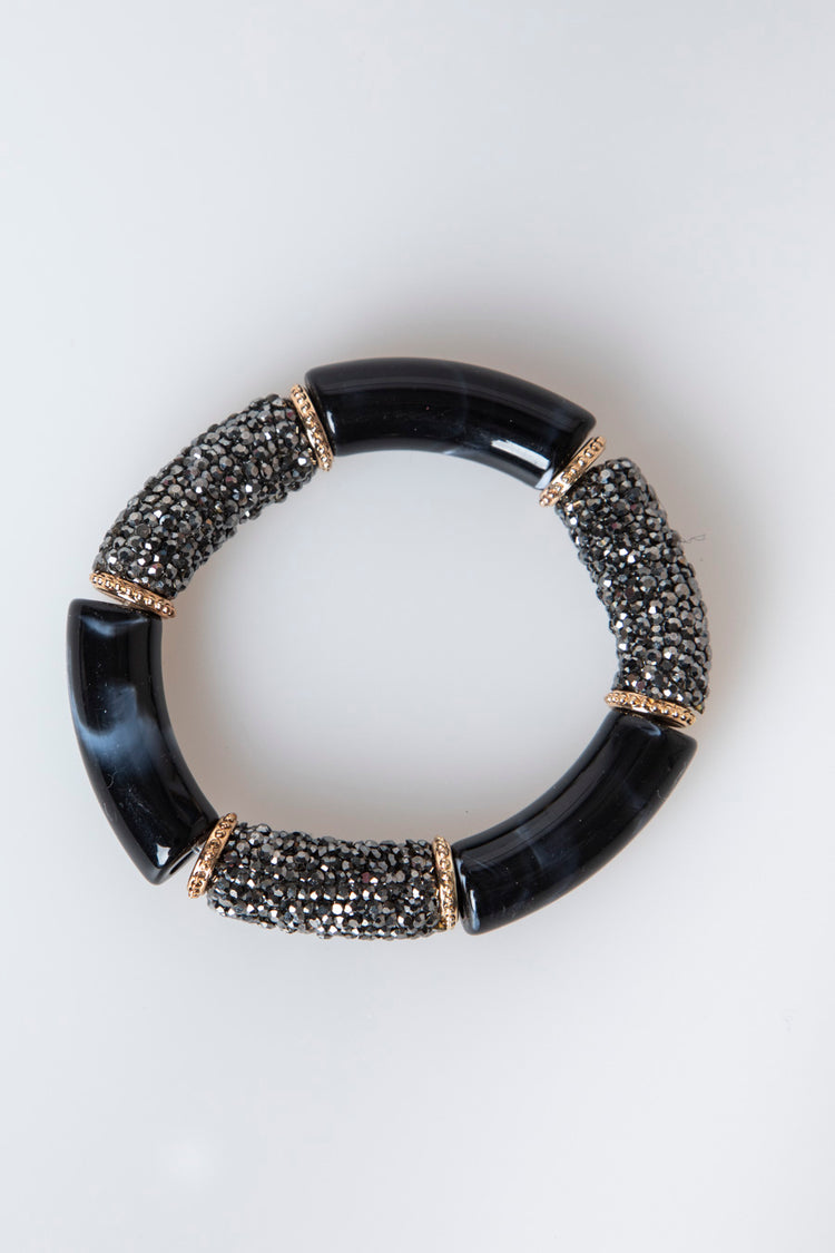 Rhinestones rigid bracelet