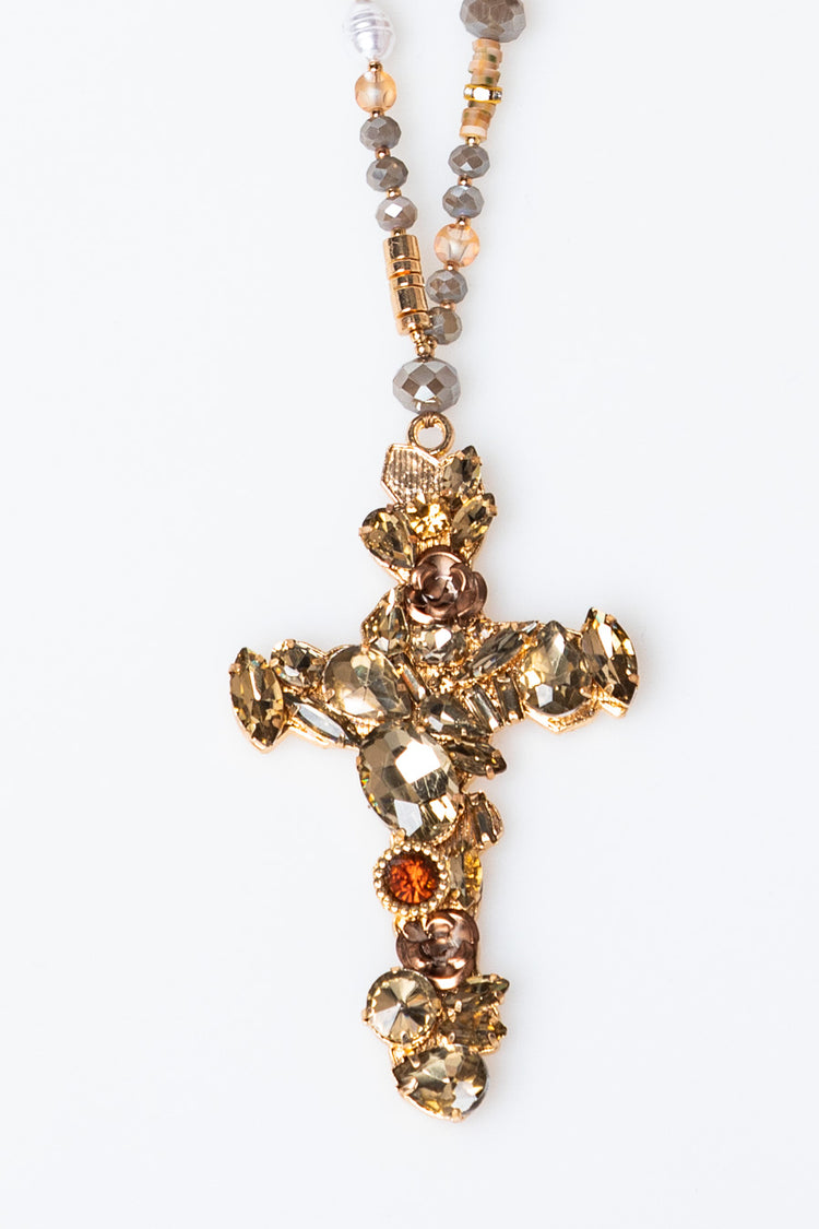 Cross long necklace