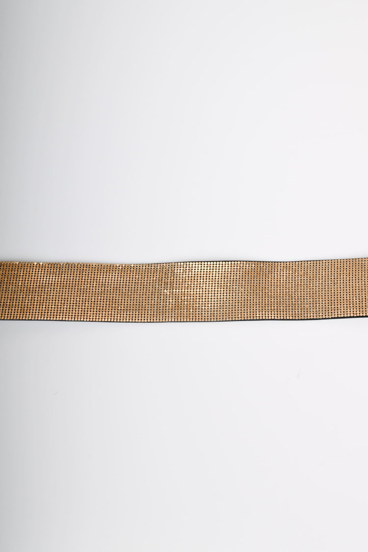Metallic embellished belt