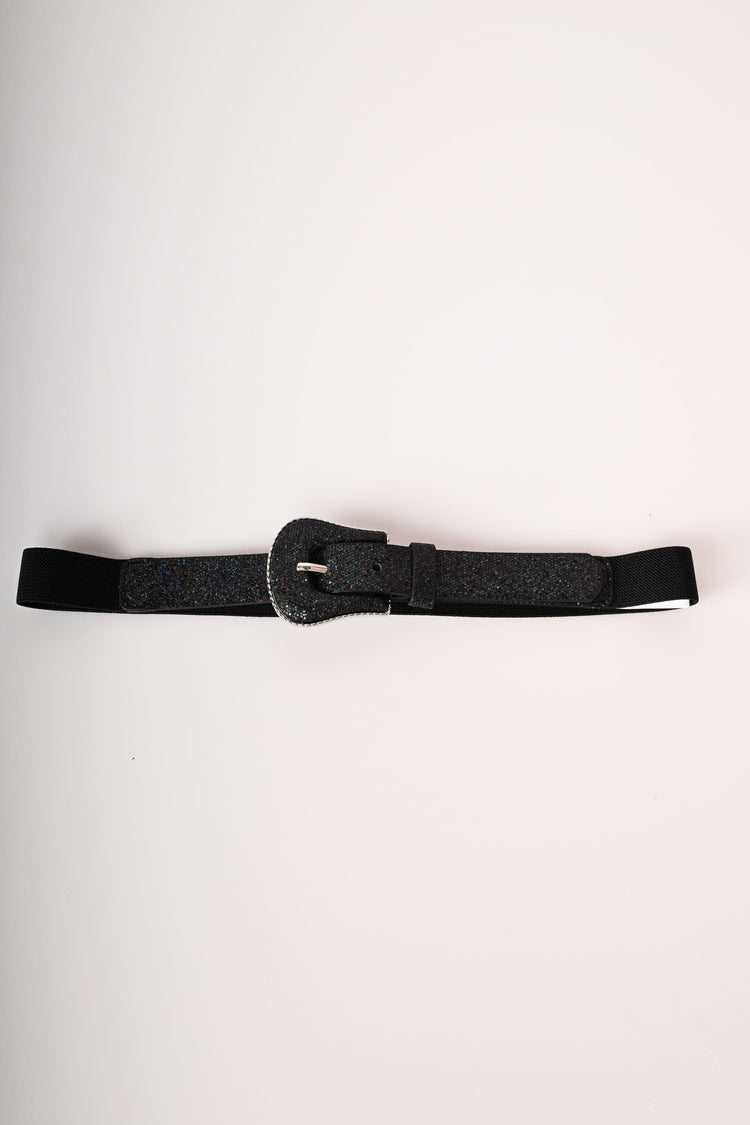 Glitter elastic belt