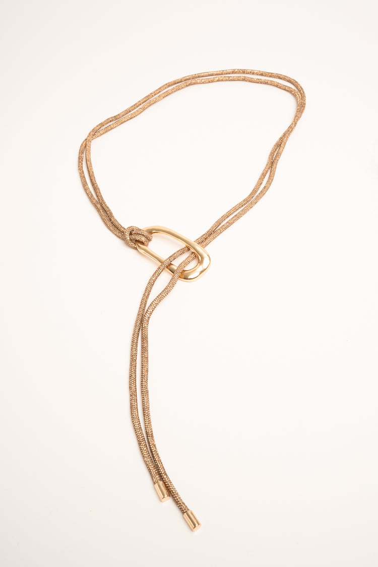 Golden rhinestone-embellished thin ring belt