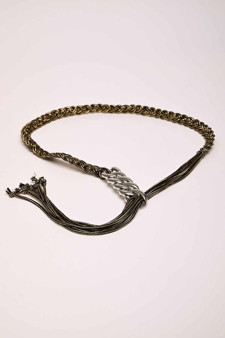 Buckle woven belt