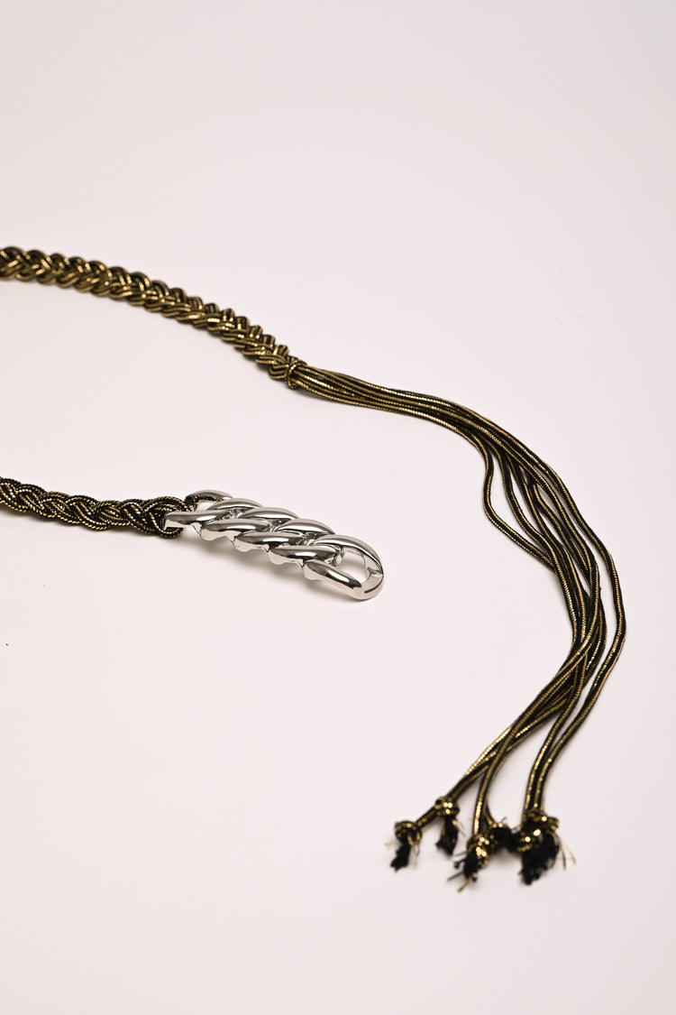 Buckle woven belt