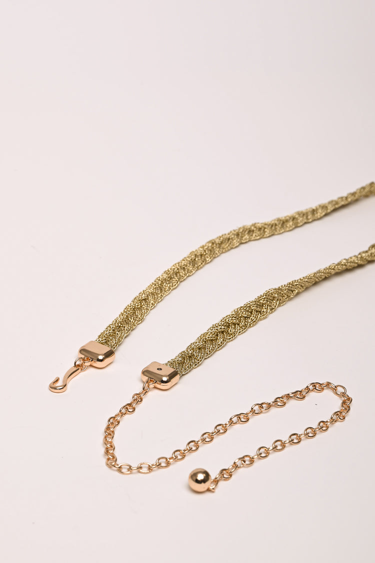 Woven threads thin belt