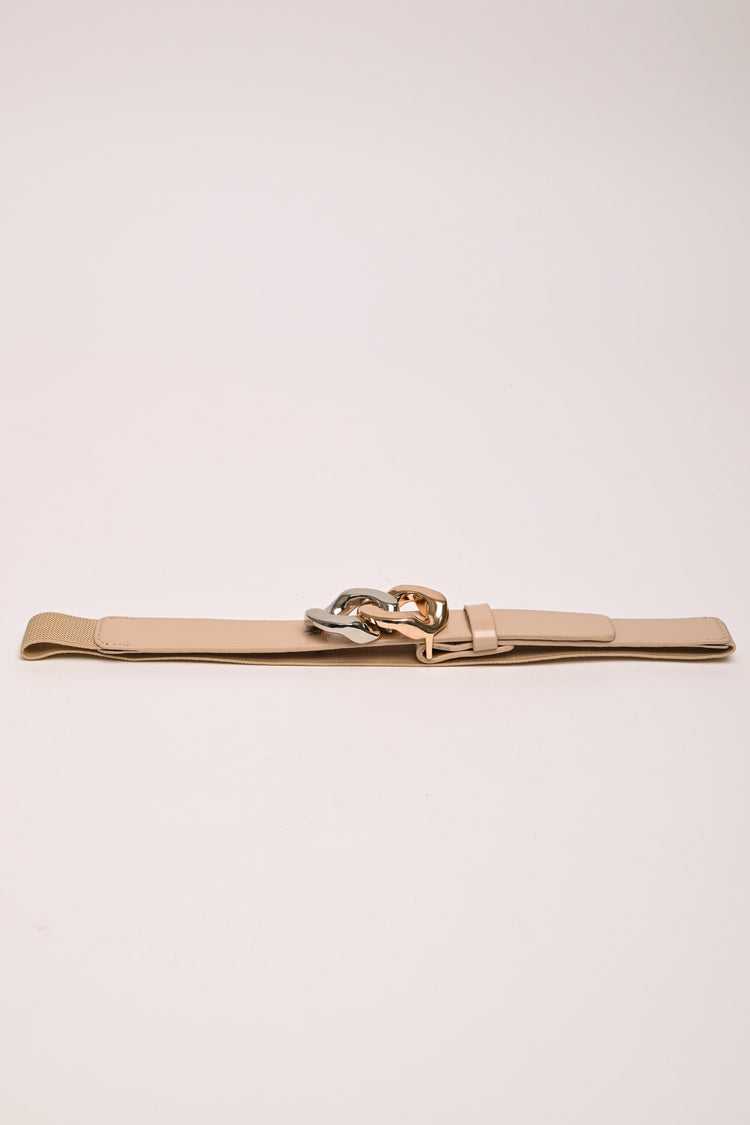 Woven buckle elastic thin belt