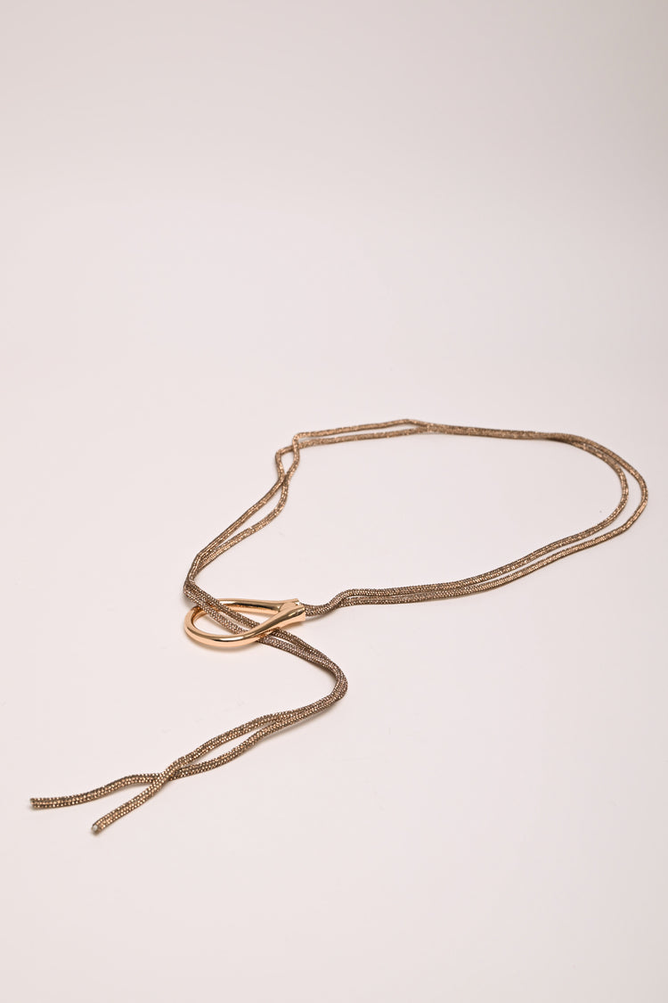 Rhinestone double thread sash