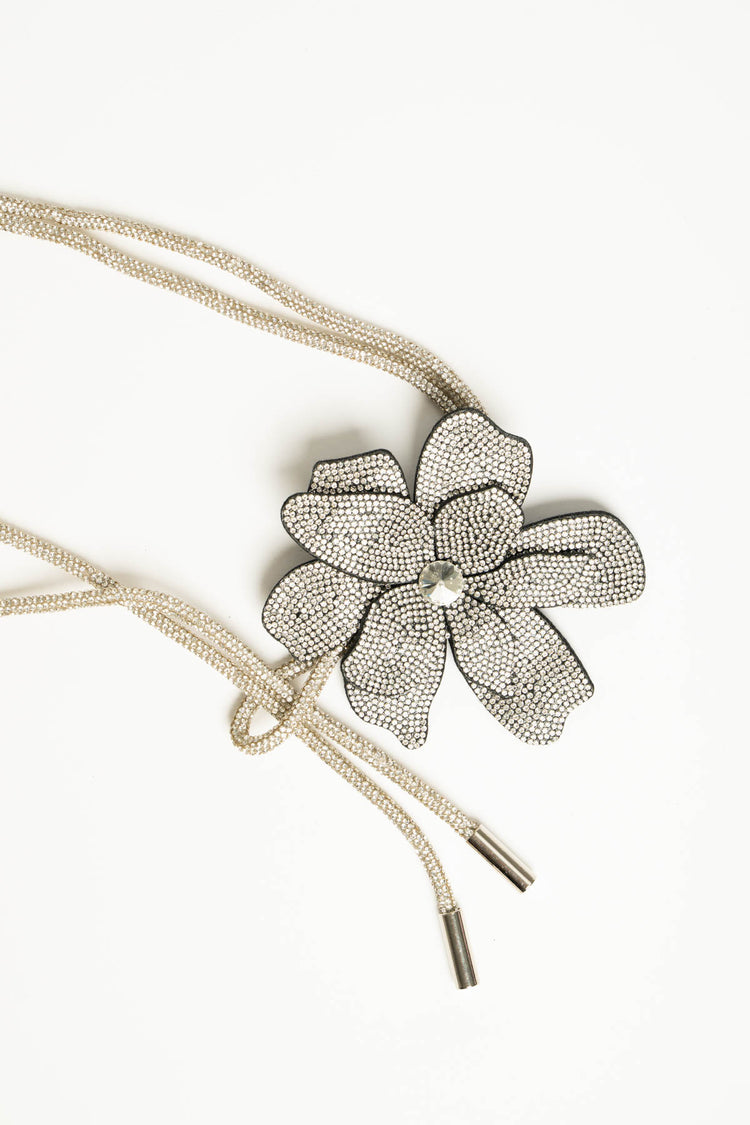 Fusciacca con fiore strass