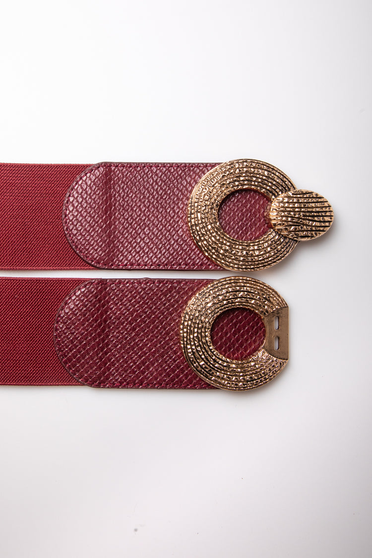 Double buckle elastic belt