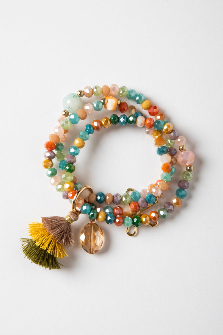 Tassels and beads bracelet