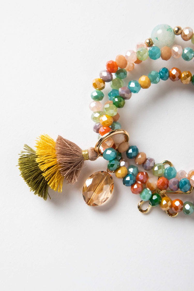 Tassels and beads bracelet