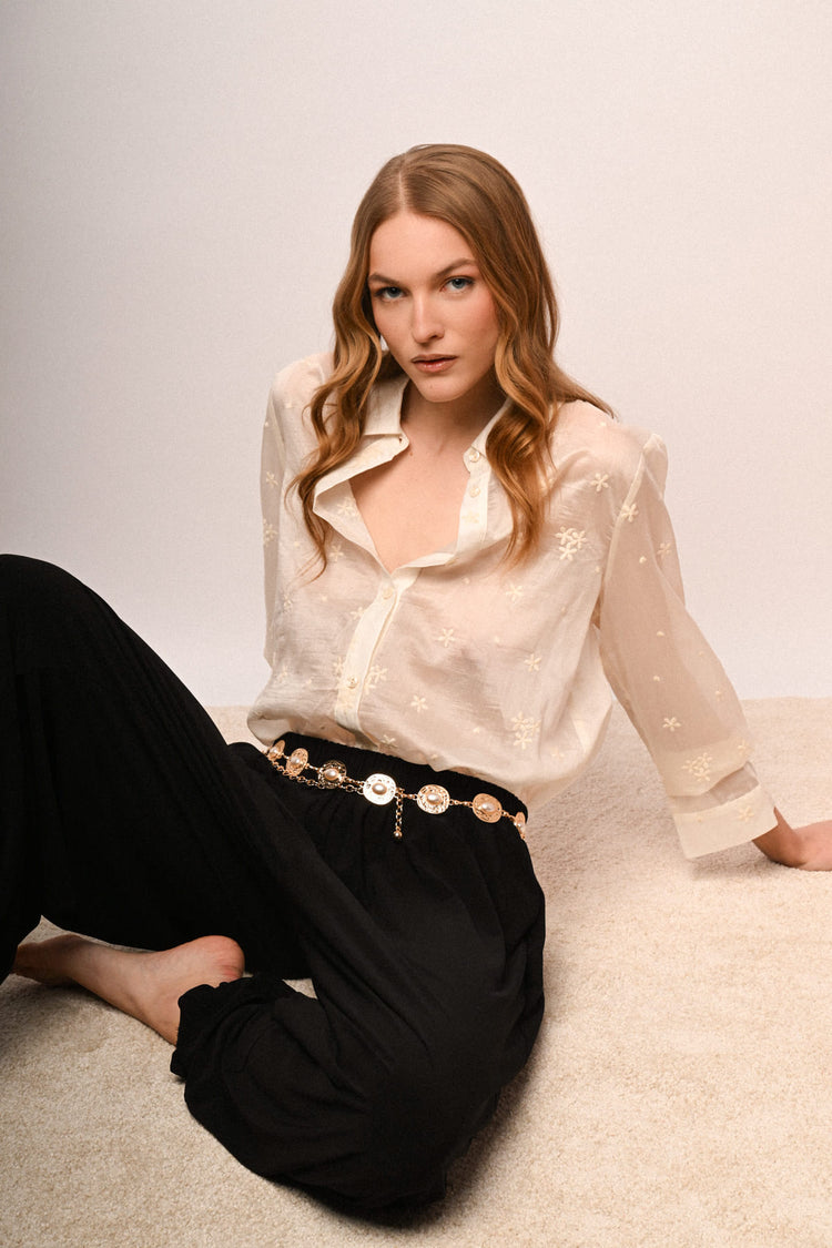 Side pockets harem pants