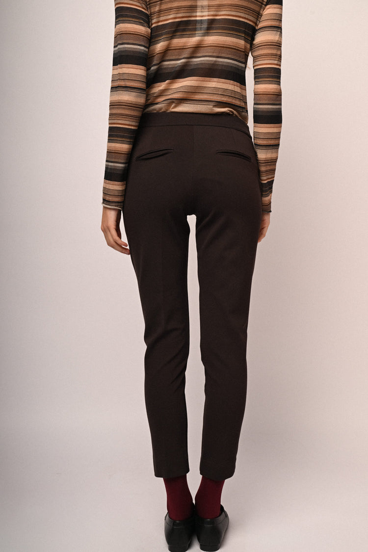 Viscose-blend cigarette trousers