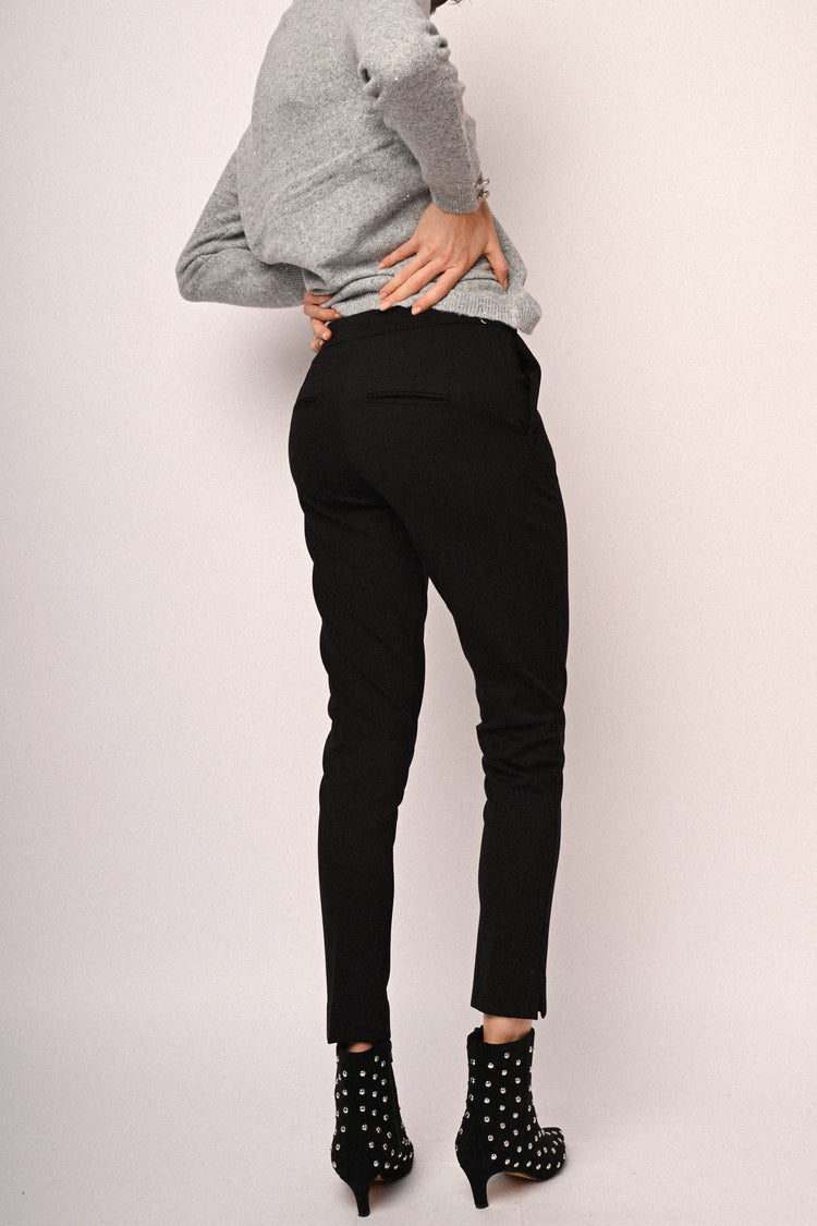 Viscose-blend cigarette trousers