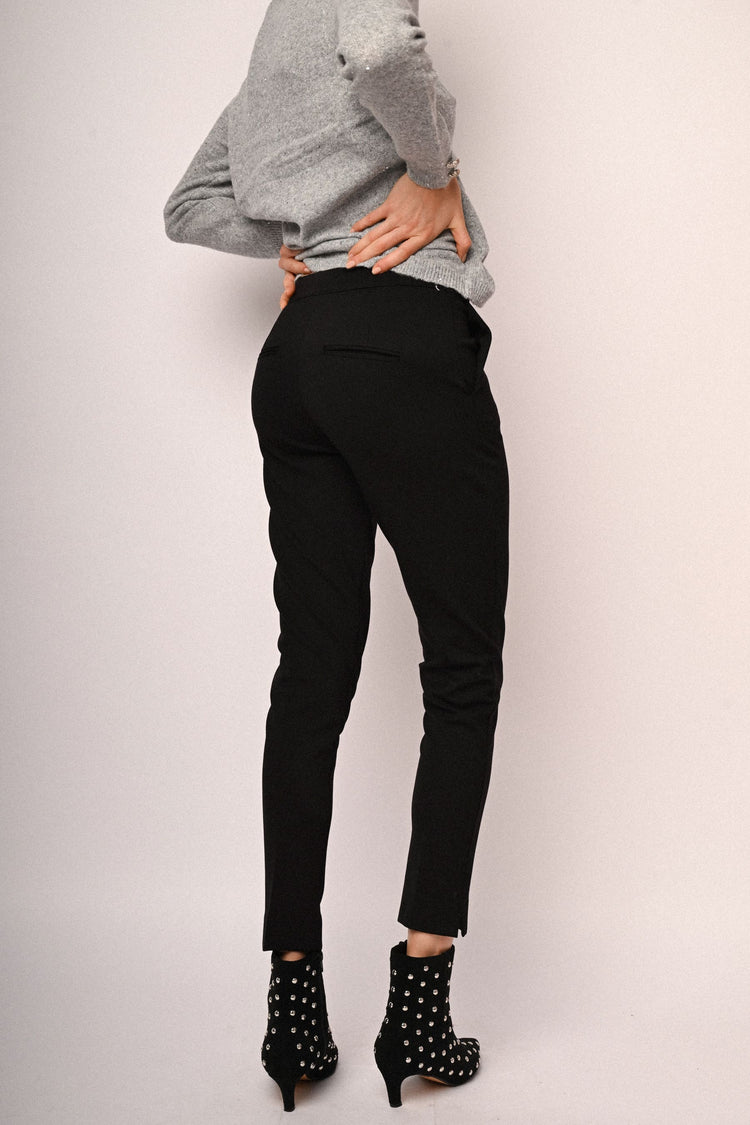 Viscose-blend cigarette trousers