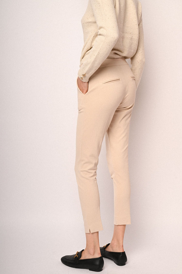 Viscose-blend cigarette trousers