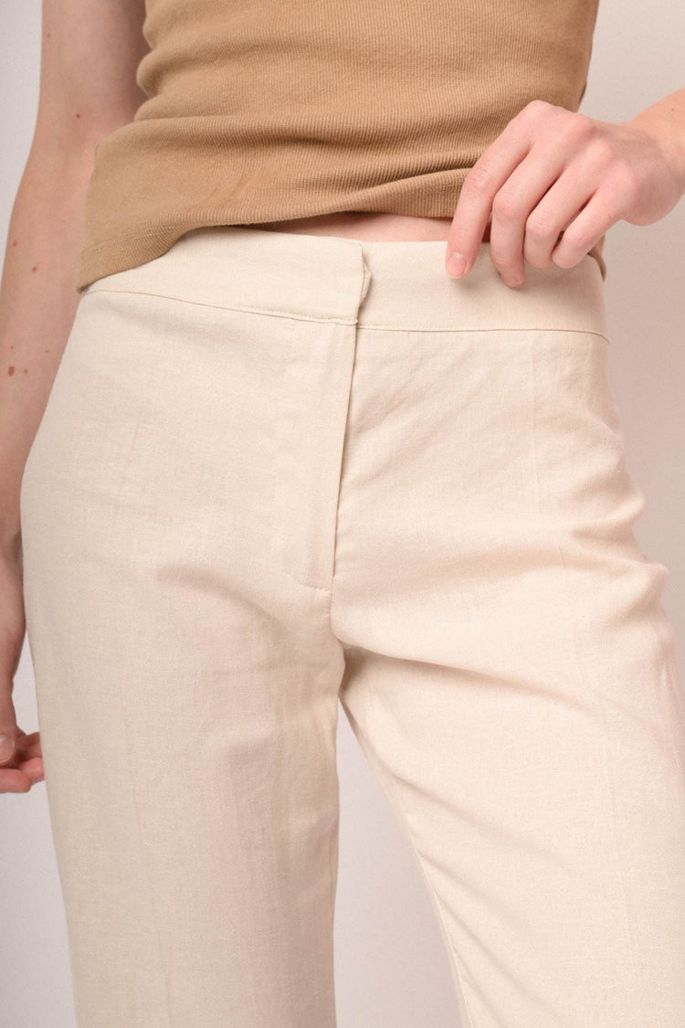 Pantaloni palazzo misto lino