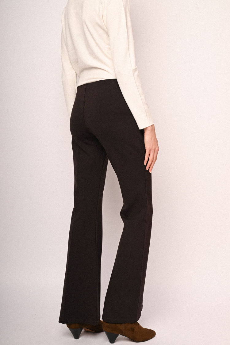Viscose-blend flared pants