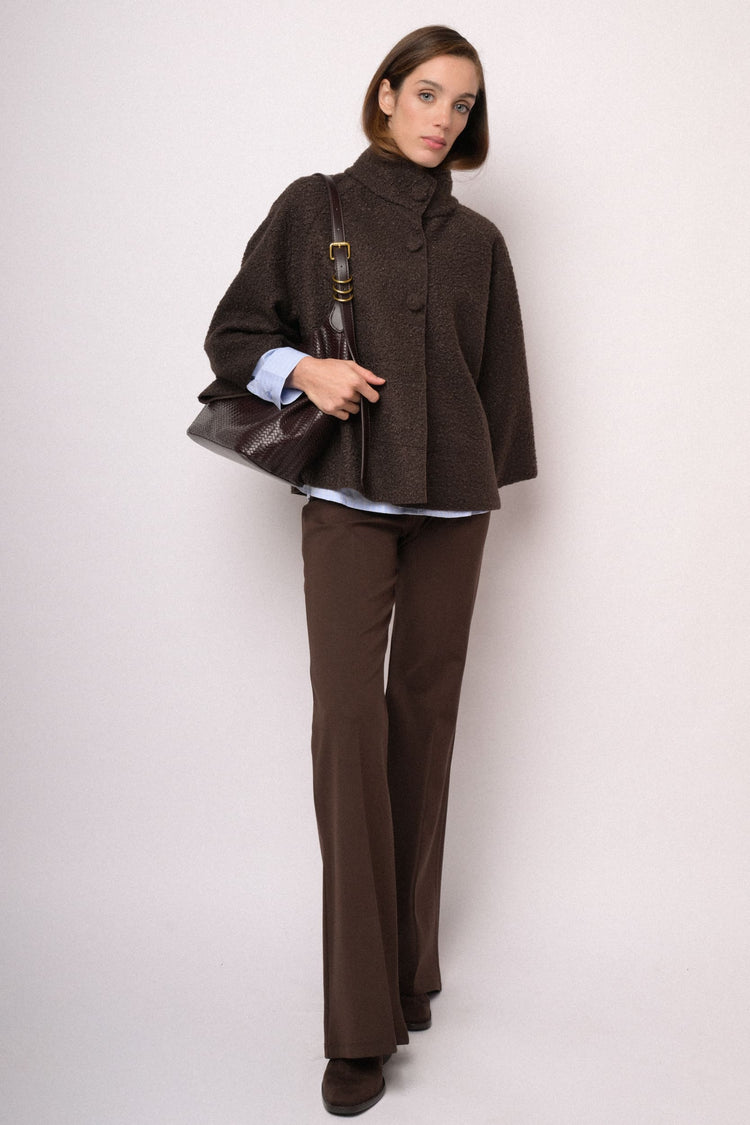 Dark brown flared leggings