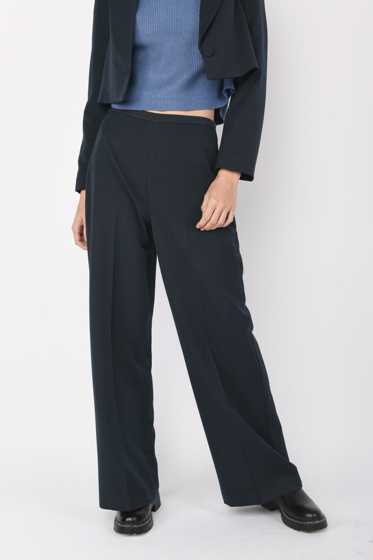Ironed crease wide leg pants