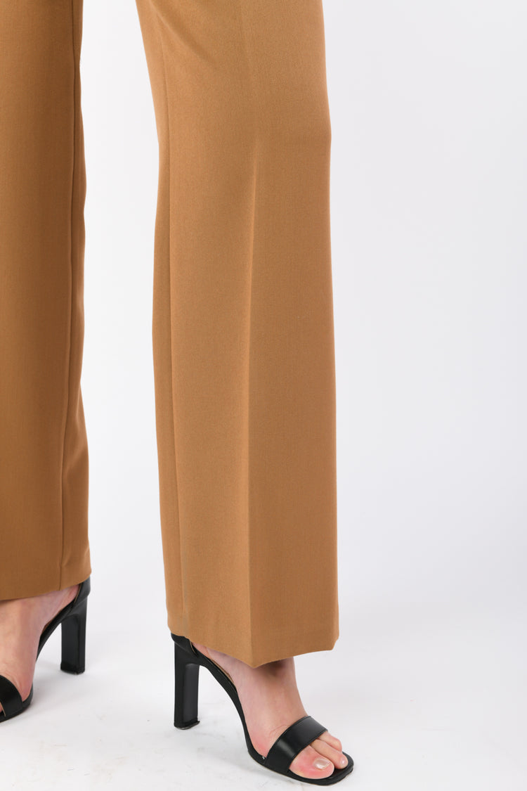 Ironed crease wide leg pants