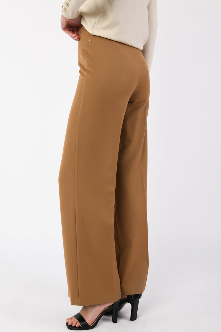 Ironed crease wide leg pants