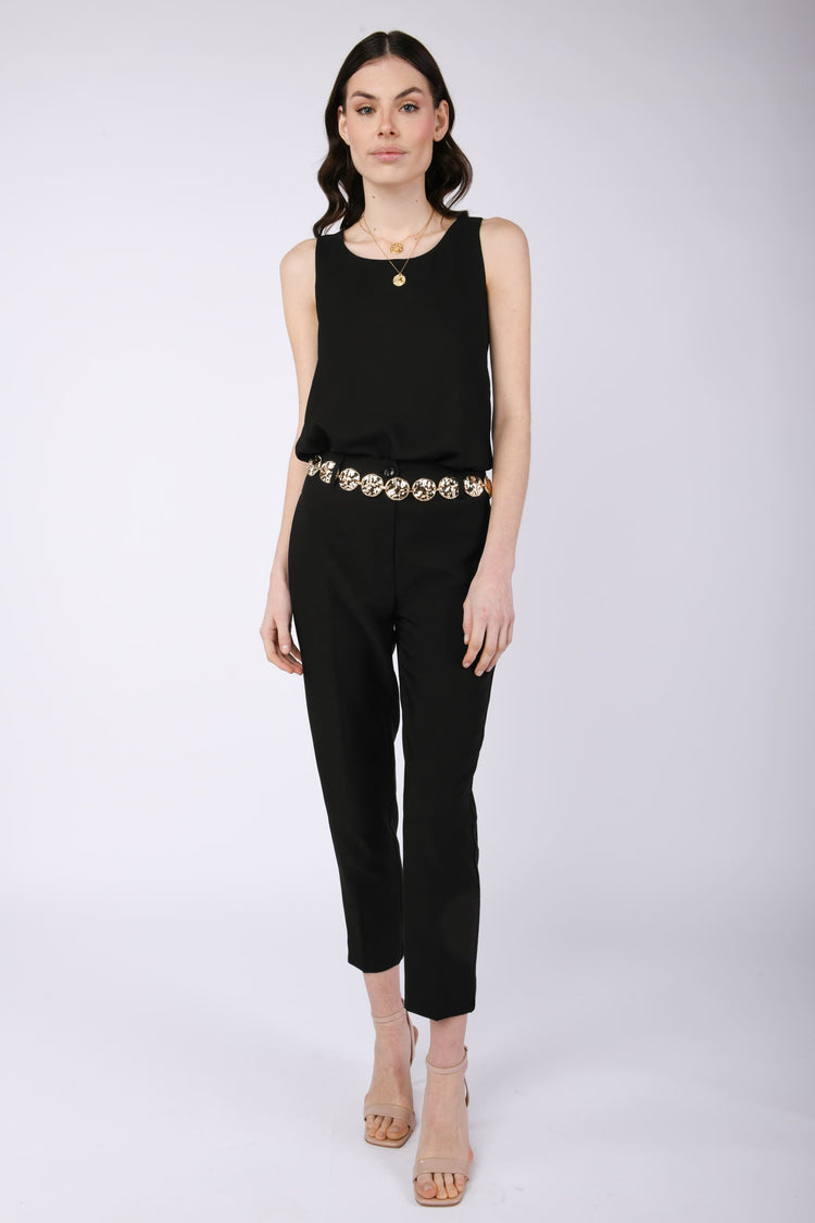 Ironed crease cigarette trousers