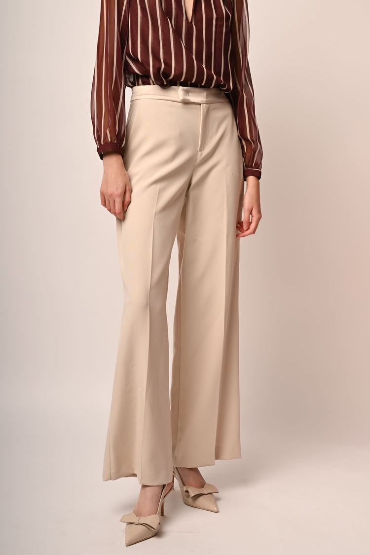 Ironed crease wide-leg trousers