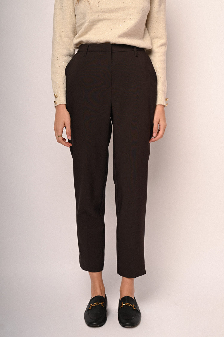 Side pockets basic trousers