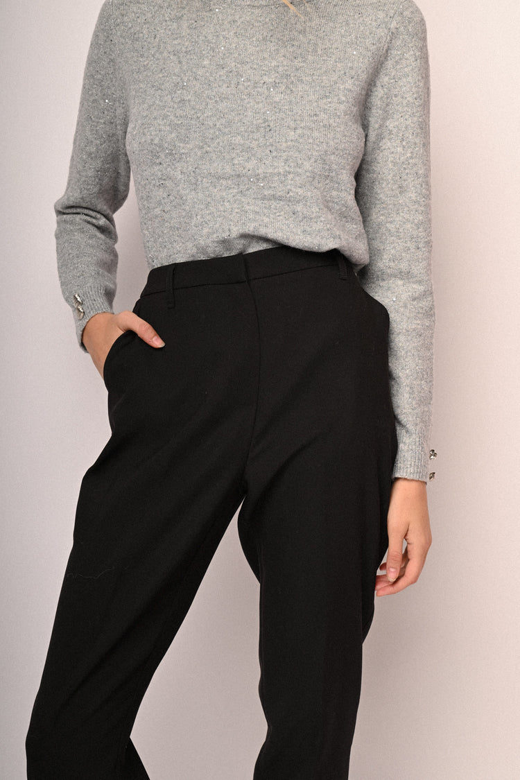 Side pockets basic trousers