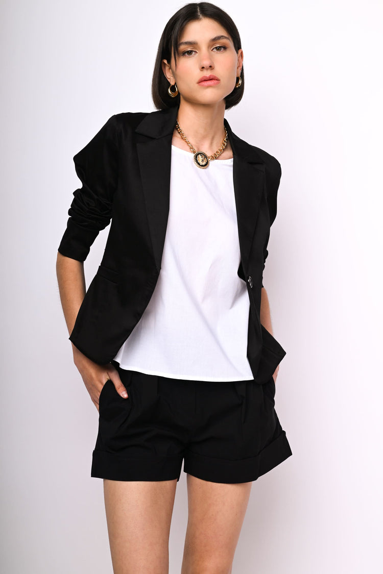 Viscose-blend shorts