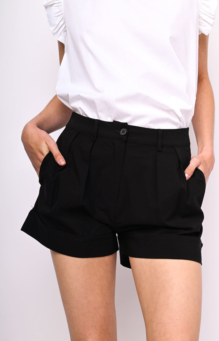 Viscose-blend shorts