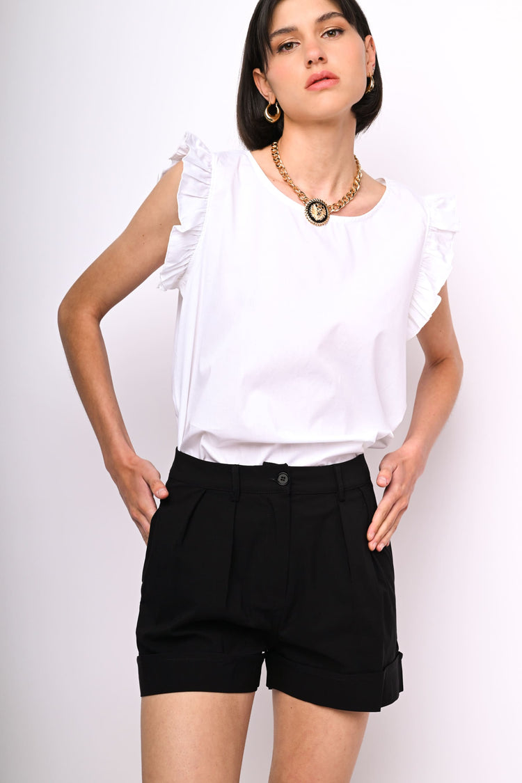 Viscose-blend shorts