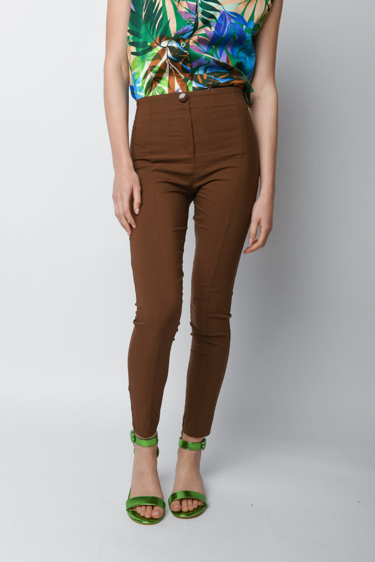 Viscose-blend skinny trousers