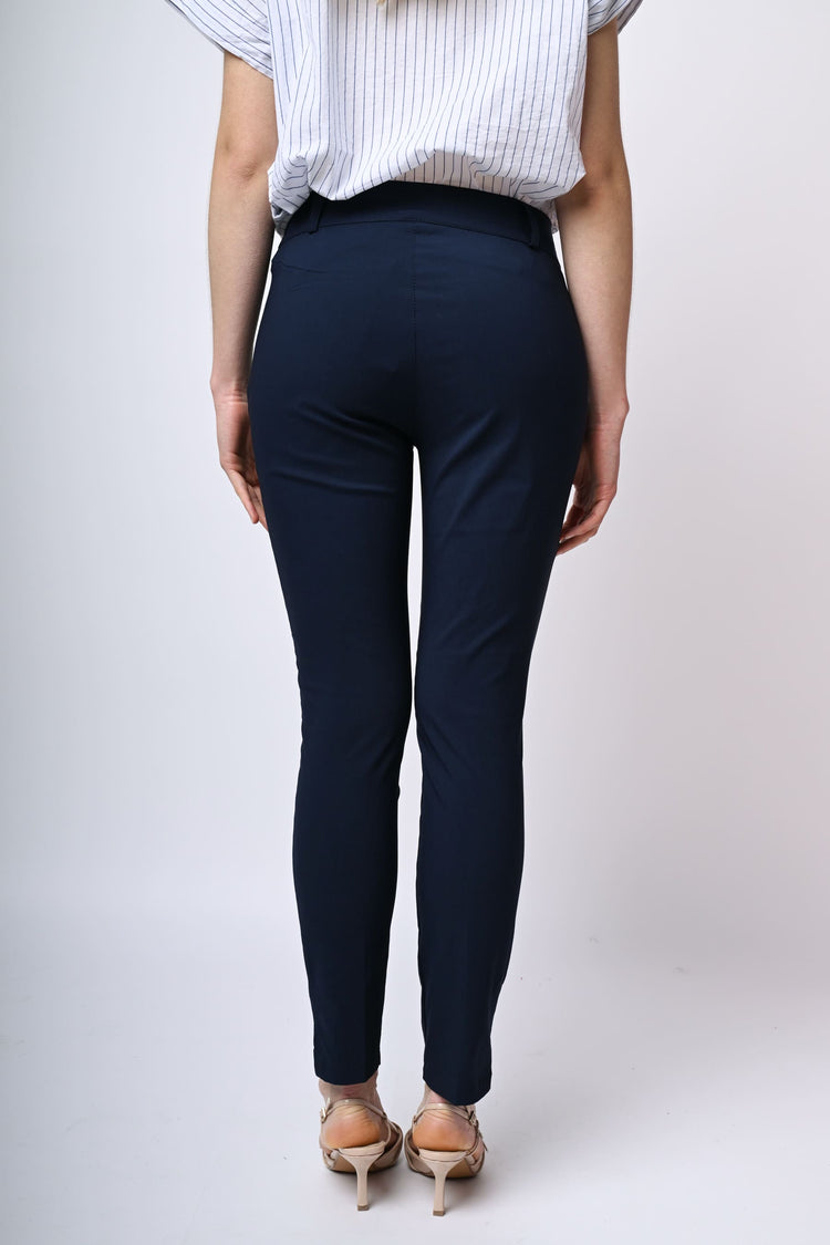 Viscose-blend slim-fit trousers