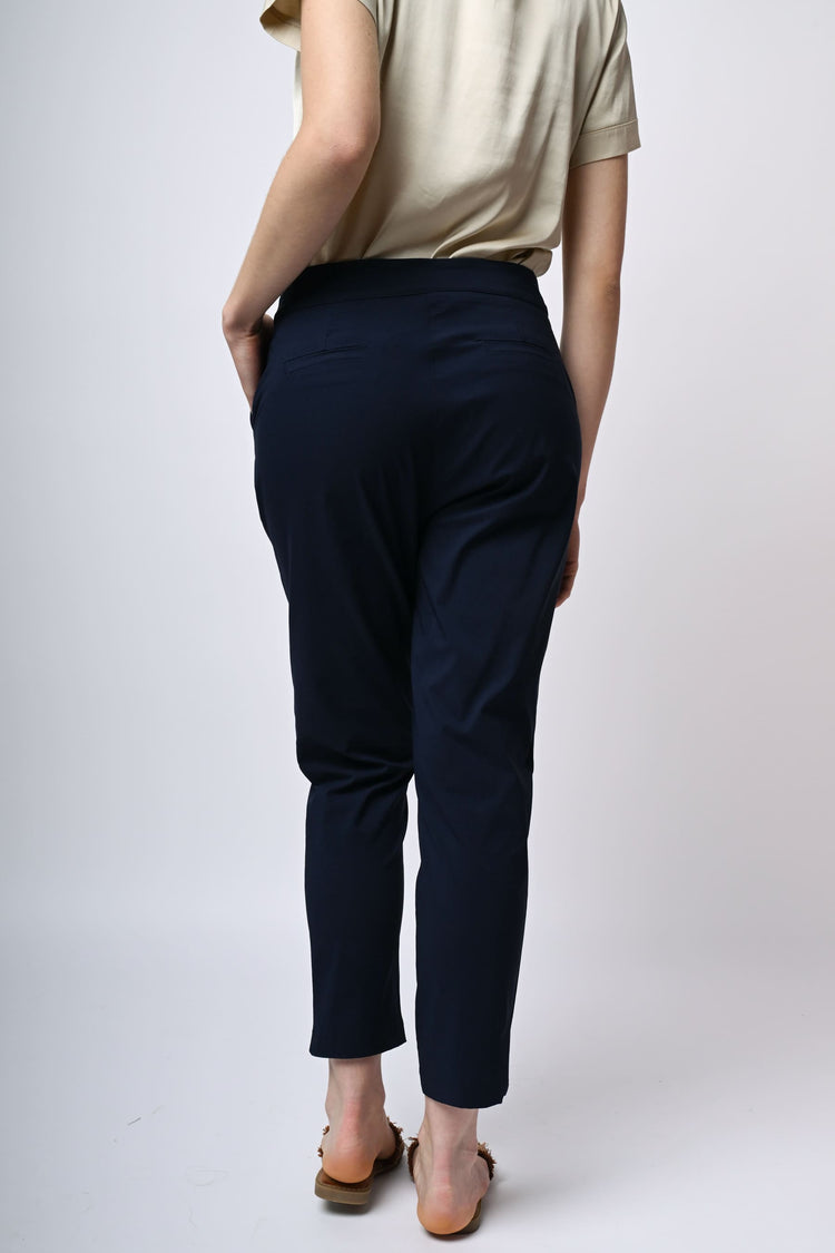 Viscose-blend straight-leg trousers