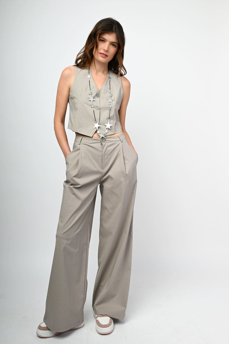 Viscose-blend palazzo pants